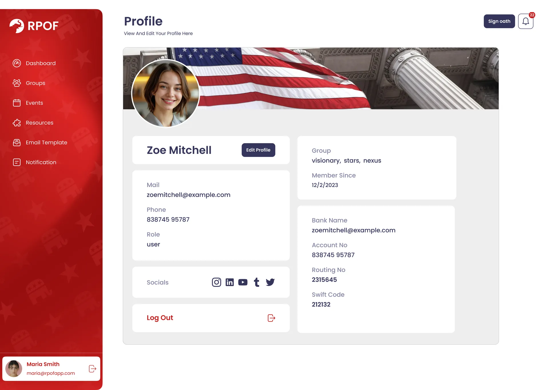 RPOF Member Management Dashboard | Org Admin Portal UI — 04